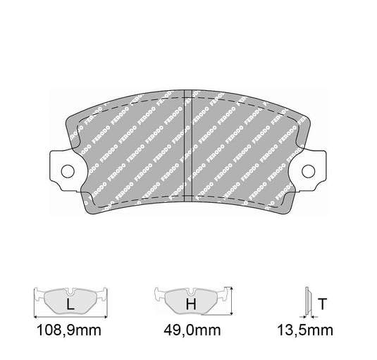 Pastiglie freno FERODO RACING DS3000 FCP72H