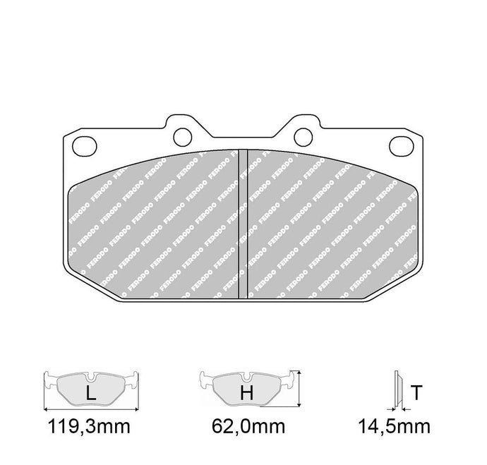 Pastiglie freno FERODO RACING DS3000 FCP986R