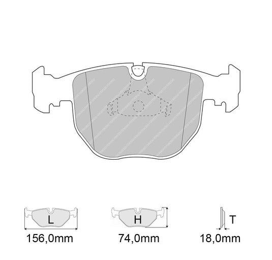 Pastiglie freno FERODO RACING DS2500 FCP997H