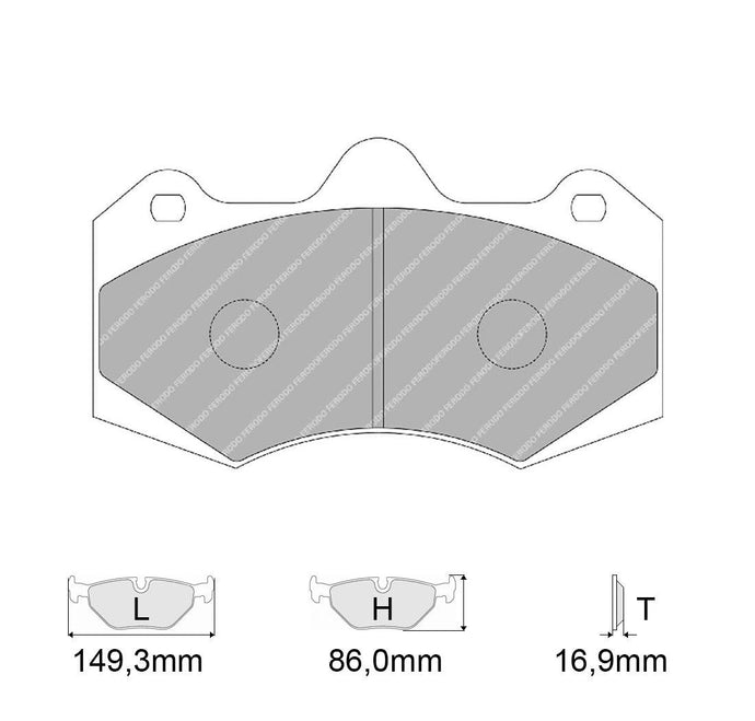 Pastiglie freno FERODO RACING DS1.11 FRP3084W