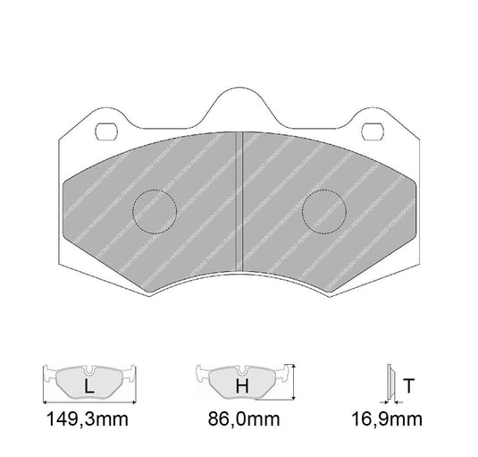 Pastiglie freno FERODO RACING DS3000 FRP3084R
