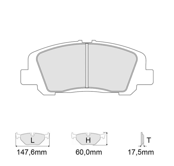 Pastiglie freno FERODO RACING DS2500 FRP3121H