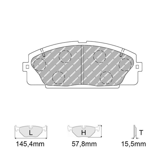 Pastiglie freno FERODO RACING DS2500 FRP3127H