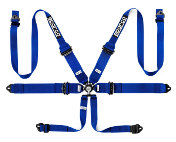 Cinture SPARCO 6 punti 3+2 pollici omologata FIA - blu