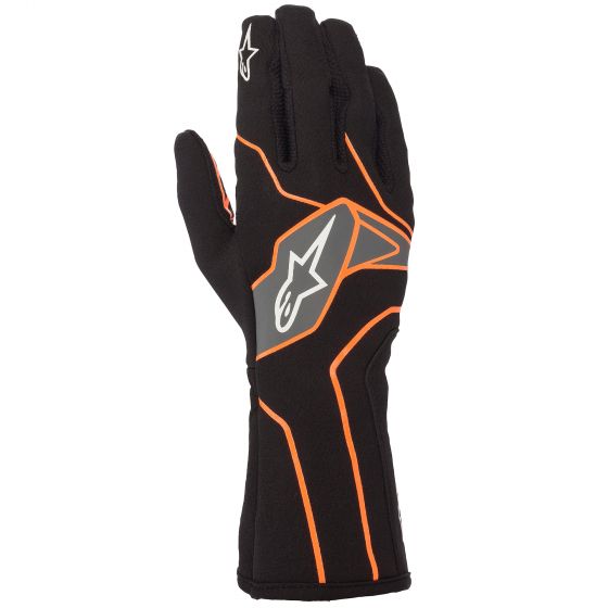 Guanti kart ALPINESTARS TECH 1-K V2 - nero arancio fluo