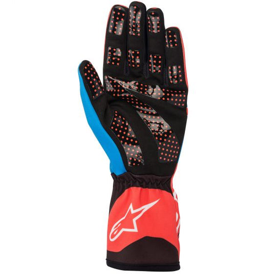 Guanti kart ALPINESTARS TECH 1-K Race V2 - rosso fluo blu cobalto