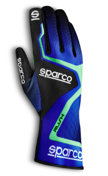 Guanti kart SPARCO RUSH - blu reflex verde fluo