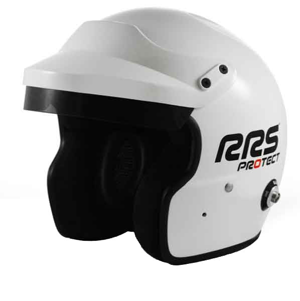 Carica immagine in Galleria Viewer, Casco jet RRS PROTECT FIA 2015 SNELL 2020 - bianco con Hans
