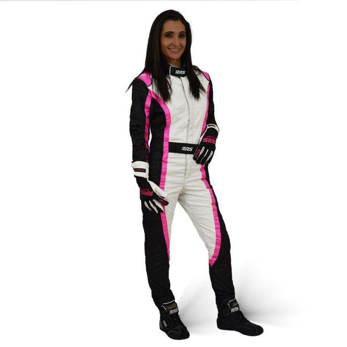 Tuta donna RRS EVO VICTORY FIA 8856-2018 - rosa bianco