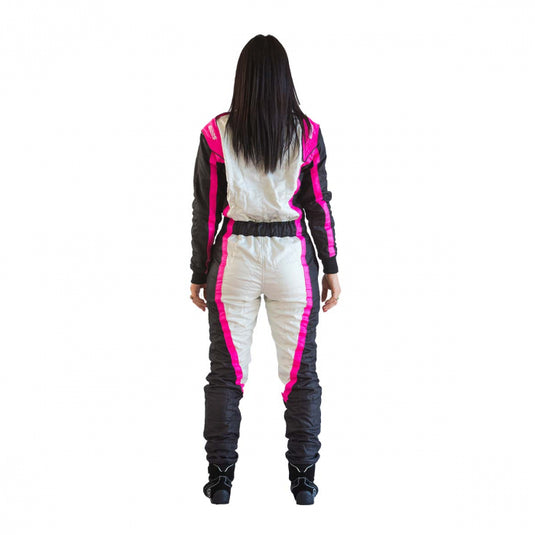 Tuta donna RRS EVO VICTORY FIA 8856-2018 - rosa bianco