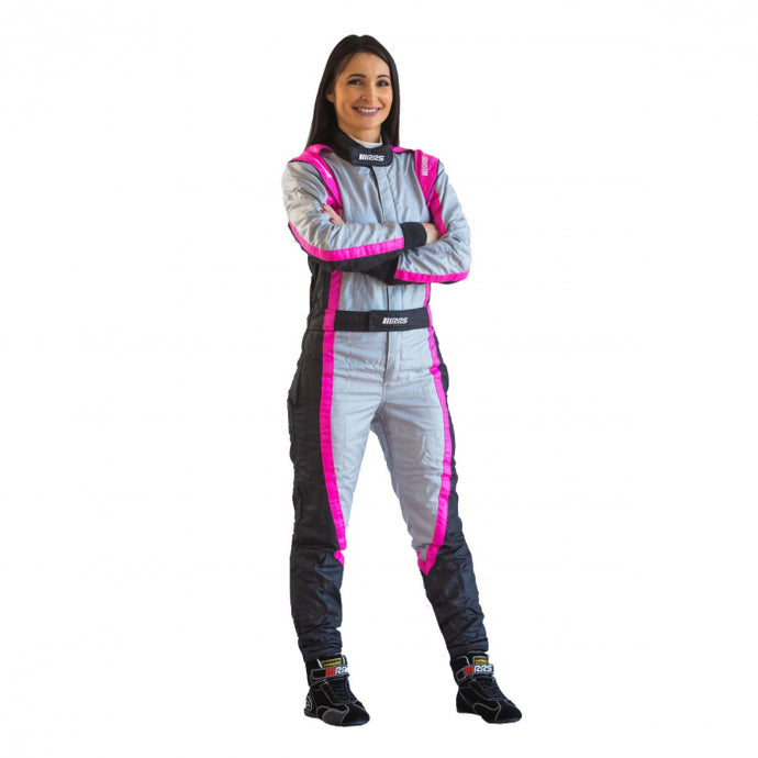 Tuta donna RRS EVO VICTORY FIA 8856-2018 - rosa grigio