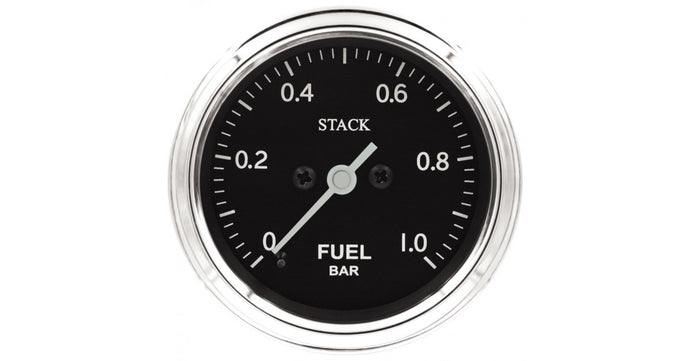 MANOMETRO STACK CLASSIC 52MM PRESSIONE BENZINA 0-1B ELETTRICO