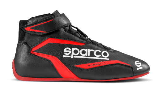 Scarpe SPARCO FORMULA 2022 FIA 8856-2018 - nero rosso scarpa pilota rally pista salita slalom