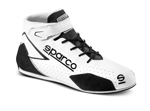 Scarpe SPARCO PRIME-R - bianco nero scarpa pilota omologata fia omologazione 8856 20189 rally salita pista slalom