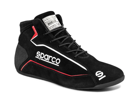 Scarpe SPARCO SLALOM+ - nero scarpe pilota omologata fia omologazione 8856 2018 rally salita pista slalom