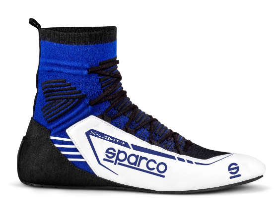 Scarpe SPARCO RACING X-LIGHT+ - nero blu elettrico scarpa pilota rally salita pista slalom omologata fia omologazione 8856 2018