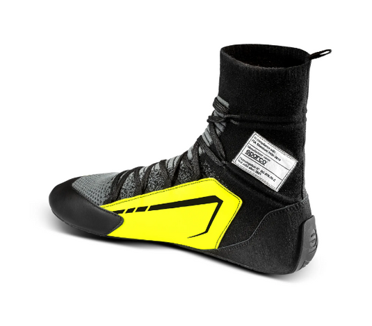 Scarpe SPARCO RACING X-LIGHT+ - nero giallo fluo scarpa pilota rally salita pista slalom omologata fia omologazione 8856 2018