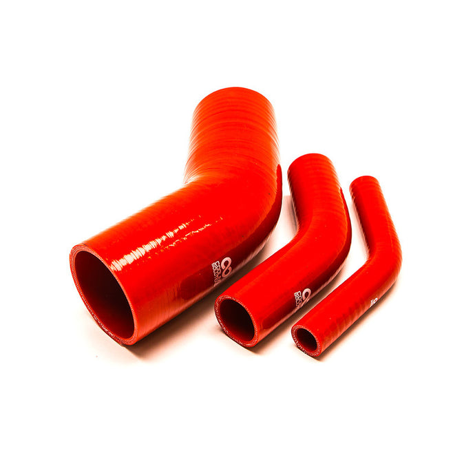 manicotto curva in silicone 45 gradi - rosso passaggio acqua o aria colore rosso